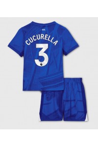 Chelsea Marc Cucurella #3 Jalkapallovaatteet Lasten Kotipeliasu 2025-26 Lyhythihainen (+ Lyhyet housut)
